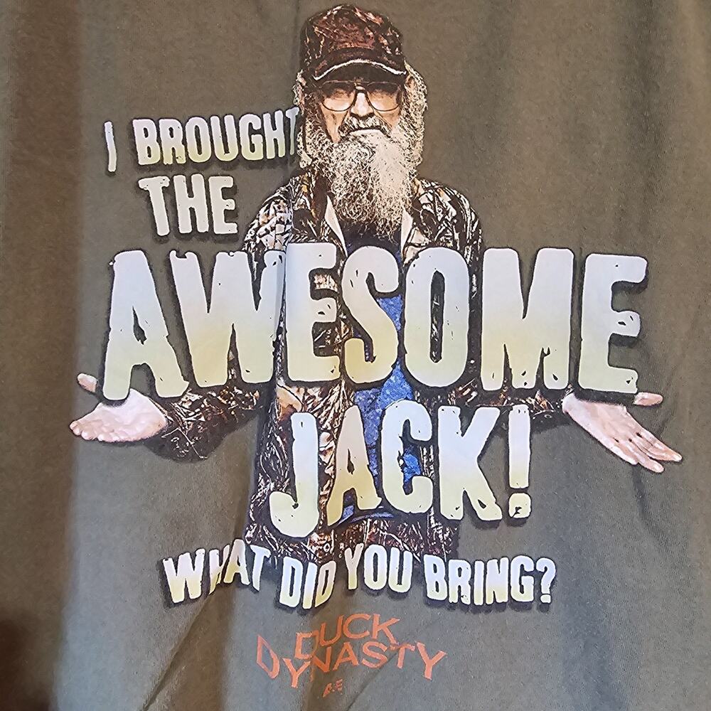 Duck Dynasty Awesome Jack Men's 3XL Green Graphic T Shirt Si Robertson A&E